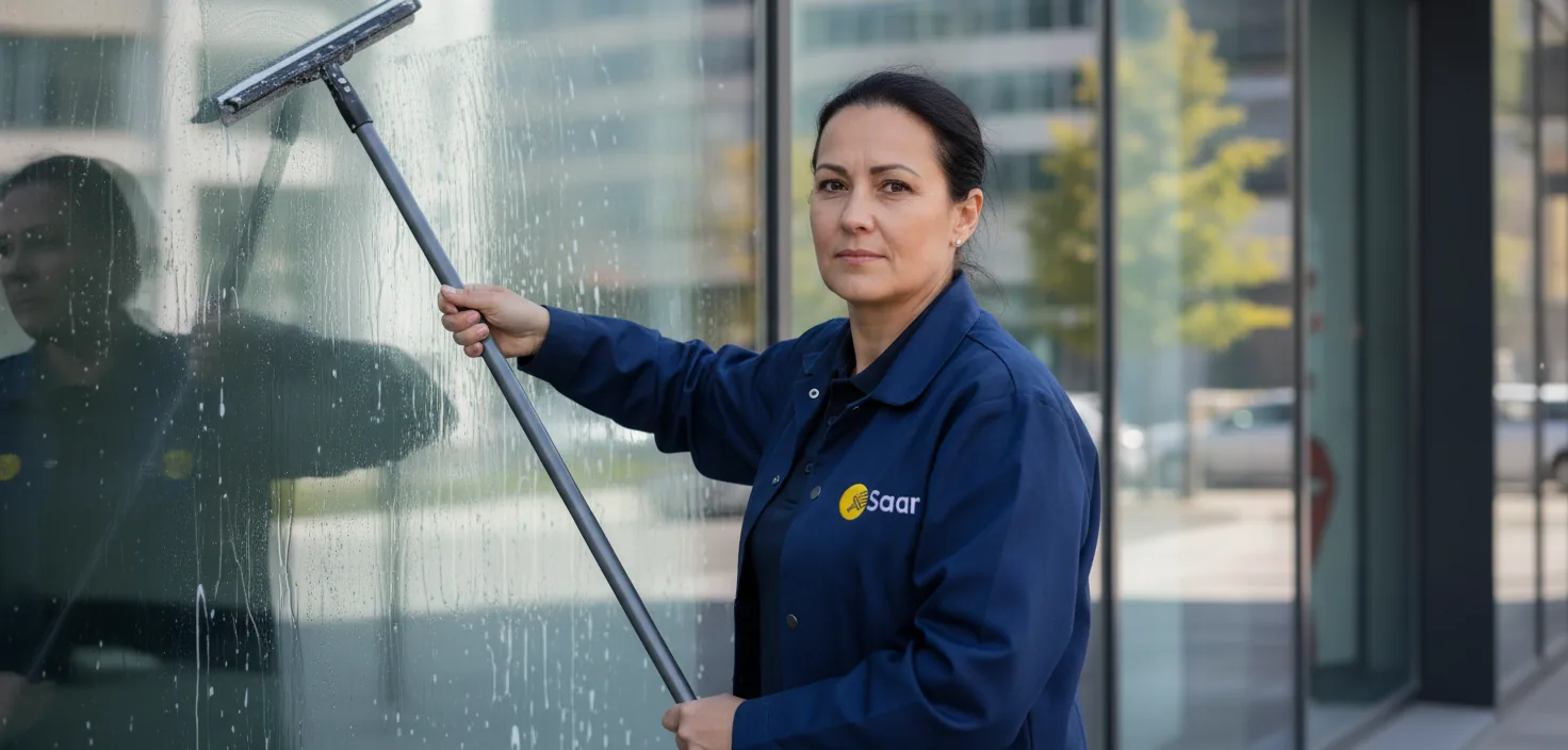 Glasreinigung im Saarland – Reinigung einer Glasfassade